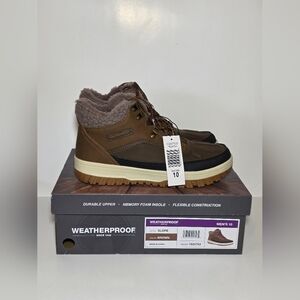 Weatherproof Men's Slope Winter Boots - Brown - Size 10 - NIB (Costco)